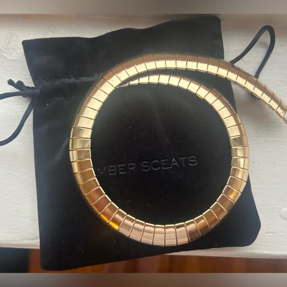 Gold Amber Sceats Collar Necklace - Picture 1 of 7